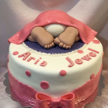 Baby Bottom Shower Cake