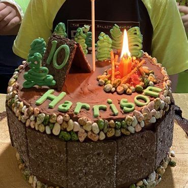 Camping Birthday Cake