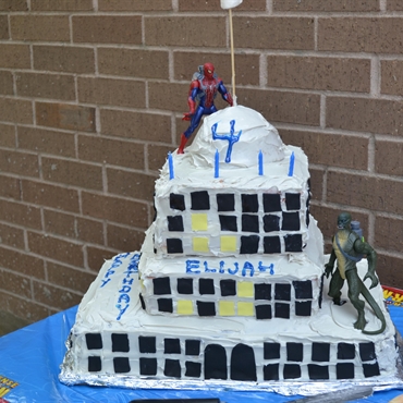 Superhero Building Cake
