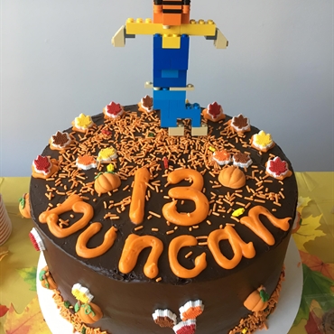 Lego Scarecrow Fall Cake