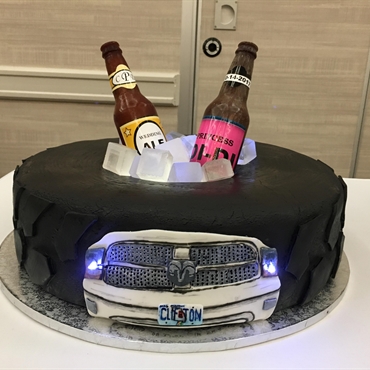 Tire Grooms Cake